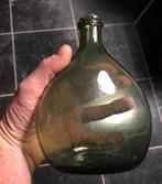 Fles. Platfles.Bodemvondst., Antiek en Kunst, Antiek | Glas en Kristal, Ophalen of Verzenden