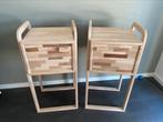 HoutenHart: set bijzettafels/nachtkastjes, Huis en Inrichting, Slaapkamer | Nachtkastjes, Ophalen, Minder dan 45 cm, 55 tot 70 cm