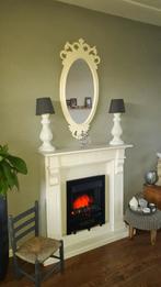 Elektrische sfeerhaard met verwarming incl. schouw, Huis en Inrichting, Haarden, Ophalen, Gebruikt, Vrijstaande haard, Elektrische haard