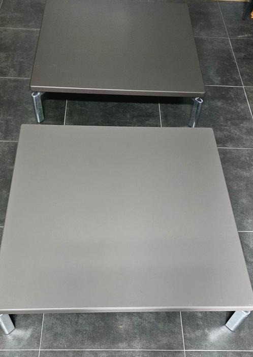 Leolux Faya Lobi salontafel (2x) 100x100cm, Huis en Inrichting, Tafels | Salontafels, Gebruikt, Minder dan 50 cm, 50 tot 100 cm