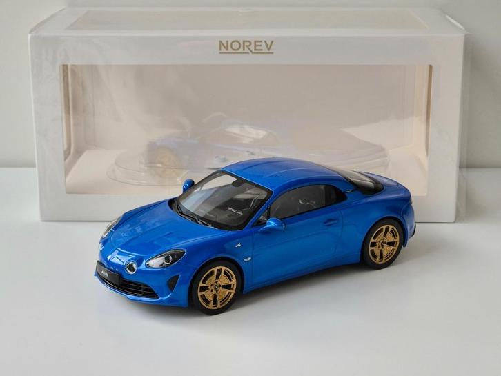 1:18 Norev Alpine A110 Bleu Alpine 2022 Légende velgen, Hobby en Vrije tijd, Modelauto's | 1:18, Zo goed als nieuw, Auto, Norev
