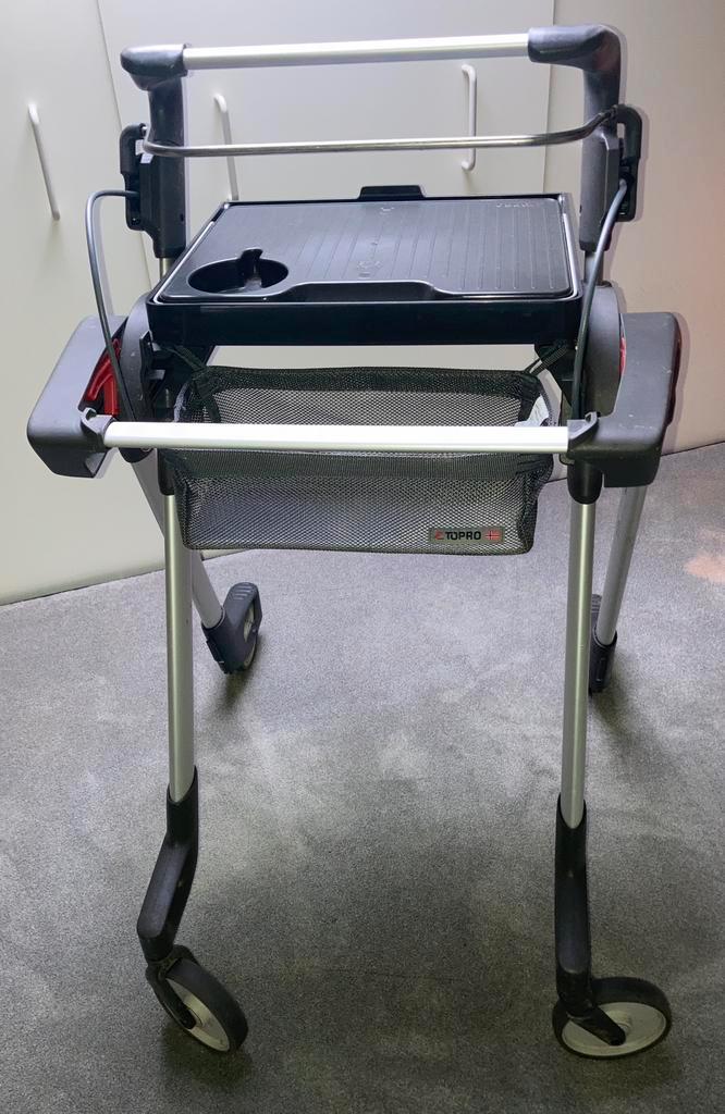 Grijze indoor lichtgewicht rollator Topro Hestia, Diversen, Rollators, Gebruikt, Lichtgewicht, Opvouwbaar, Ophalen