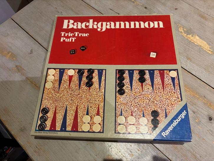 Ravensburger Backgammon uit 1974 (en toch nieuw), Hobby en Vrije tijd, Gezelschapsspellen | Bordspellen, Nieuw, Een of twee spelers