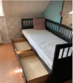 Hemnes bed, ikea. Uitschuifbed met lades, Ophalen, Gebruikt, Eenpersoons, Wit
