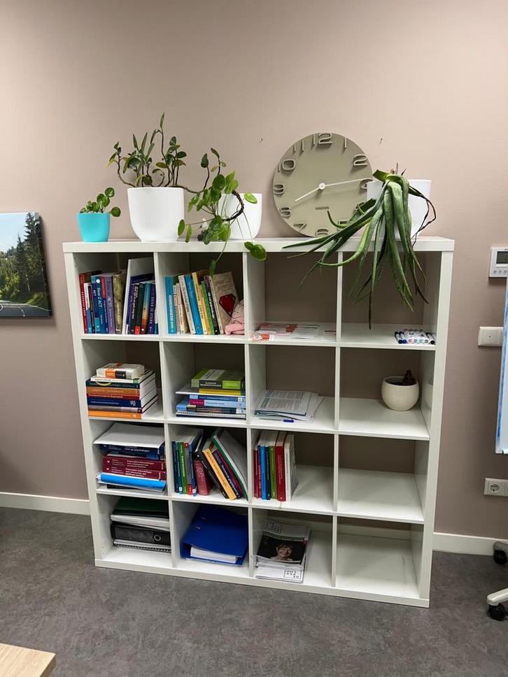 Mooie vakkenkast, Huis en Inrichting, Kasten | Boekenkasten, Gebruikt, 100 tot 150 cm, 100 tot 150 cm, 25 tot 50 cm, Met plank(en)