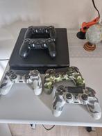 Playstation 4 slim (500gb), Spelcomputers en Games, Ophalen, Zo goed als nieuw, Met 3 controllers of meer, Slim