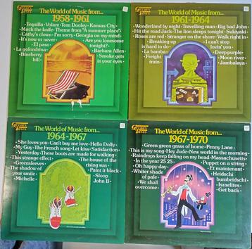 Boxset 4 LPs The World Of Music:  58-61  61-64  64-67  67-70 beschikbaar voor biedingen