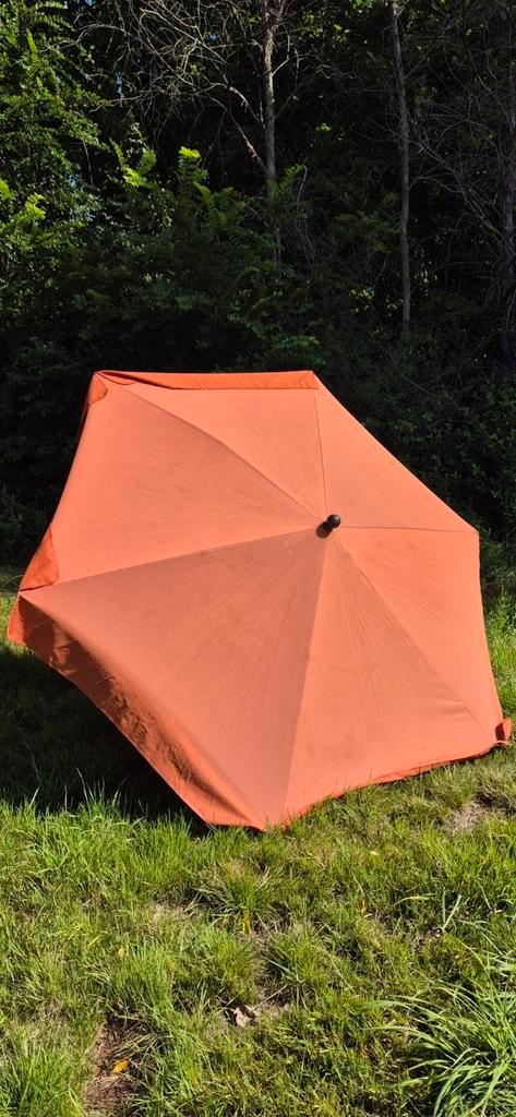 Oker borek parasol, Tuin en Terras, Parasols, Zo goed als nieuw, Stokparasol, 2 tot 3 meter, Ophalen
