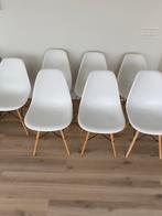 Witte kuip eetkamer stoelen 7 stuks, Ophalen, Gebruikt, Kunststof, Vijf, Zes of meer stoelen