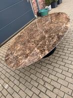 Originele ovale Knoll Tulip eettafel (244cm) Emperador, Ophalen of Verzenden, Rechthoekig, Vitra togo mah jong ligne roset sede cassina b&b italia artifort