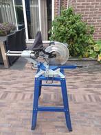 Powerplus telescopische afkort en -verstekzaag met onderstel, Doe-het-zelf en Verbouw, Gereedschap | Zaagmachines, Ophalen, Gebruikt