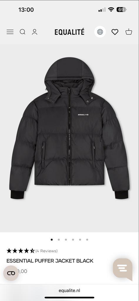 Winterjas heren, Kleding | Heren, Jassen | Winter, Zo goed als nieuw, Zwart, Ophalen of Verzenden