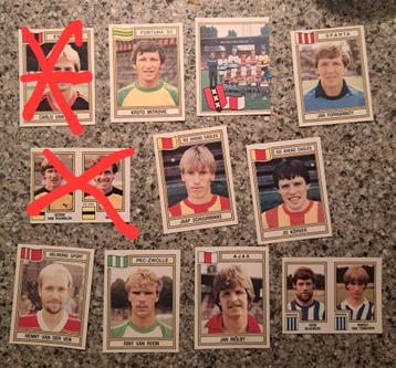 10 Panini voetbalplaatjes 1983 o.a. Ajax Eagles Eindhoven  beschikbaar voor biedingen
