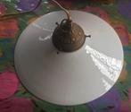 Vintage Franse melkglas lampen kappen, Huis en Inrichting, Lampen | Lampenkappen, Overige kleuren, Rond, Ophalen of Verzenden