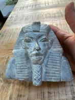 Egyptische Farao Stenen Buste Beeld - Handgemaakt Kunstwerk, Antiek en Kunst, Ophalen of Verzenden
