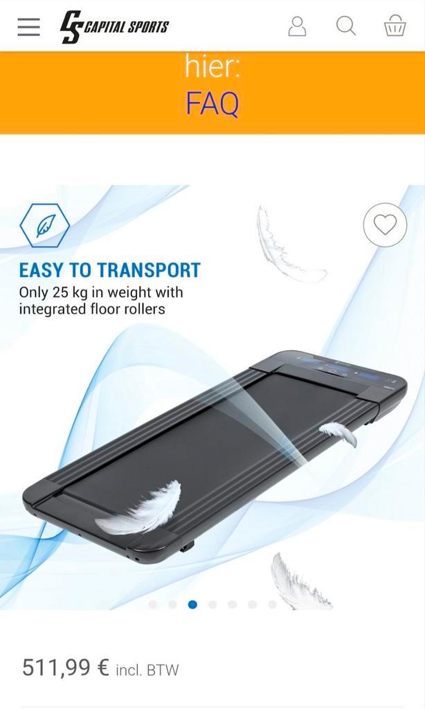 Compacte loopband voor thuisgebruik, Sport en Fitness, Fitnessapparatuur, Zo goed als nieuw, Ophalen of Verzenden