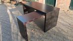 Zwart bureau met uitschuifbaar werkblad., Huis en Inrichting, Bureaus, Ophalen, Gebruikt, Bureau