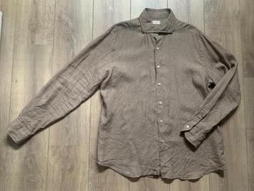 Xacus overhemd blouse bruin khaki 45 = XL / XXL beschikbaar voor biedingen