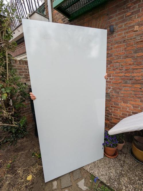 1x2 meter metalen whiteboard + wandbeugels – muurmontage, Huis en Inrichting, Woonaccessoires | Memoborden, Gebruikt, Magneetbord