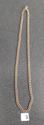 Double ketting gourmet schakel., Sieraden, Tassen en Uiterlijk, Kettingen, Ophalen, Gebruikt, Goud