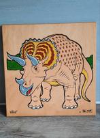 Houten Dinosaurus Puzzel - Triceratops, 2 tot 4 jaar, Gebruikt, 10 tot 50 stukjes, Ophalen of Verzenden