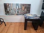 Nachtkastje, tafeltje New York en canvas New York., Huis en Inrichting, Ophalen