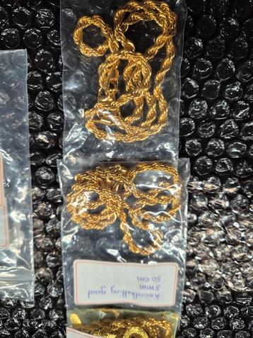 Gevlochten koord ketting in diverse lengtes & diktes beschikbaar voor biedingen