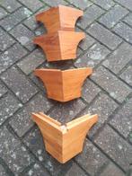 Set bedverhogers hout, Gebruikt, 90 cm, Eenpersoons, Ophalen of Verzenden