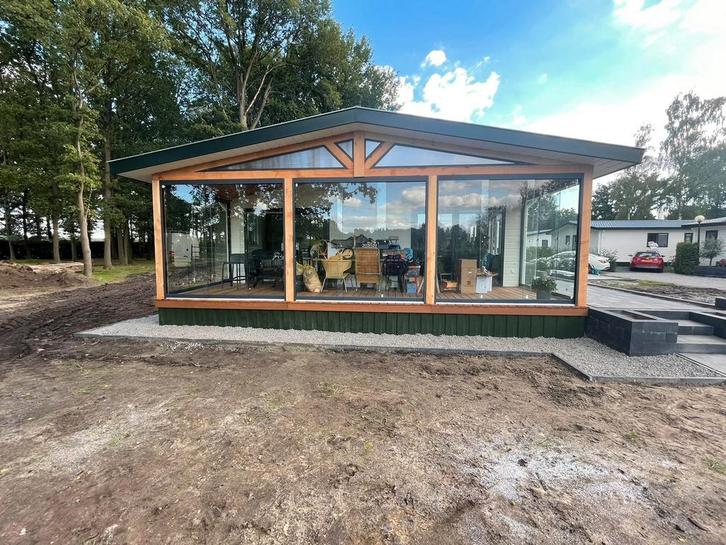 Glazenschuifwand voor Veranda/Serre, Tuin en Terras, Overkappingen, Gebruikt, Serre, Ophalen of Verzenden