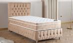 Boxspring Opbergbed Exelans 1-persoons setjes, Huis en Inrichting, Ophalen of Verzenden, 180 cm, Stof, Nieuw