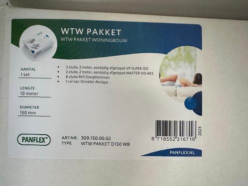 (nieuw in doos) WTW Unit - Aansluitpakket - Panflex WTW 150m, Doe-het-zelf en Verbouw, Ventilatie en Afzuiging, Nieuw, Ventilator en Afzuiger