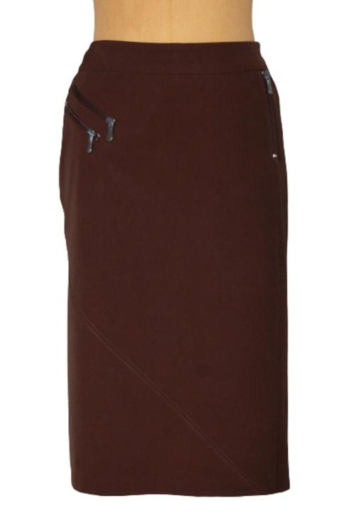 Alain Manoukian rok, rokje, taupe/bruin, Mt. 38 / M, Kleding | Dames, Rokken, Zo goed als nieuw, Maat 38/40 (M), Bruin, Knielengte