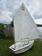Optimist Zeilboot met handtrailer, Watersport en Boten, Open zeilboten, Ophalen, Geen motor, Gebruikt, Optimist