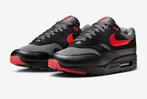 NIKE AIR MAX 1 ‘Essential’ Black University Red 42/43/44/45, Verzenden, Nieuw, Zwart