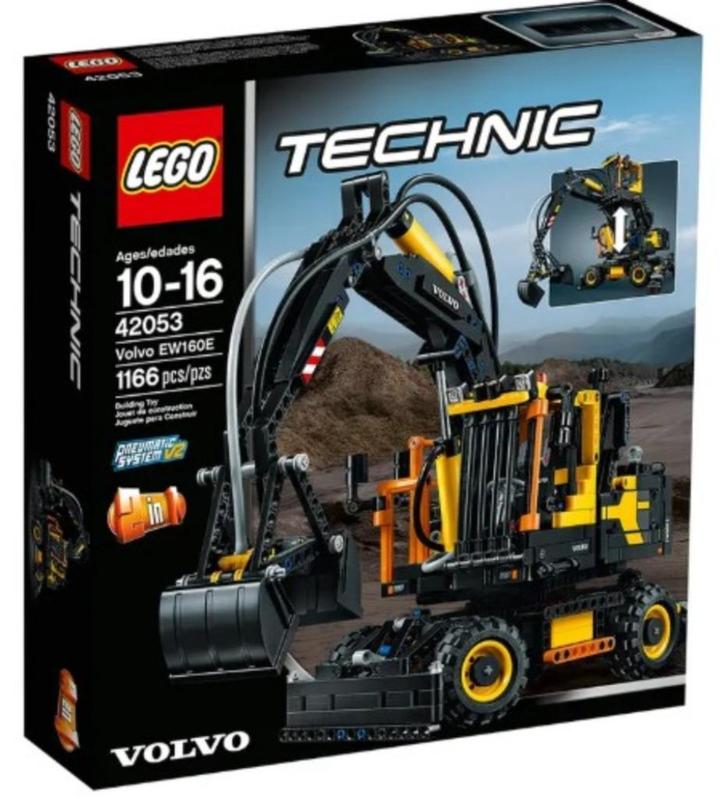 TE HUUR: Lego Technic 42053 Volvo EW160E, Kinderen en Baby's, Speelgoed | Duplo en Lego, Nieuw, Lego, Complete set, Ophalen of Verzenden