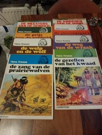 De indianen reeks van Hans kresse 8 delen  beschikbaar voor biedingen