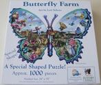 Puzzel *** BUTTERFLY FARM *** Special Shaped Puzzle, Hobby en Vrije tijd, Denksport en Puzzels, Ophalen of Verzenden, 500 t/m 1500 stukjes