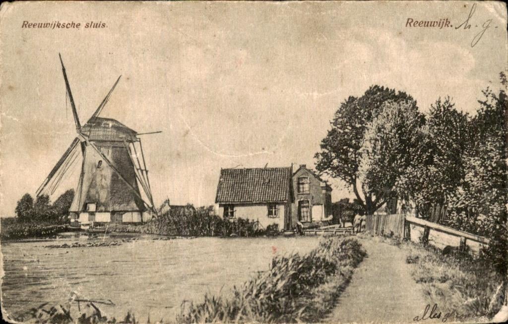 Reeuwijk- sluis, Ophalen of Verzenden, Voor 1920, Gelopen, Zuid-Holland