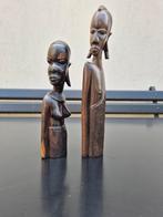 Afrikaans houtsnijwerk man en vrouw, Ophalen of Verzenden