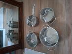 Te koop: BK pannenset,wokpan met deksel, kleine koekenpan, Ophalen, Gebruikt, Rvs, Pannenset