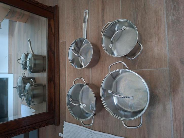 Te koop: BK pannenset,wokpan met deksel, kleine koekenpan, Huis en Inrichting, Keuken | Potten en Pannen, Gebruikt, Pannenset
