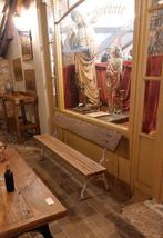 decoratieve tuinbank met oud gietijzeren onderstel, Antiek en Kunst, Ophalen