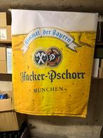 Vlag Fahne Hacker Pschorr bier, Ophalen of Verzenden, Zo goed als nieuw, Reclamebord, Plaat of Schild, Overige merken