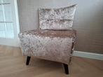 Velvet fluwelen poef taupe. Mooi bij Kuster Eichholtz., Ophalen of Verzenden, Zo goed als nieuw, Eenpersoons, Minder dan 150 cm