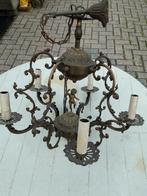 Vlaamse zware bronze/messing antieke kroonluchter, Antiek en Kunst, Antiek | Lampen, Ophalen