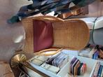 Rotan schommestoel, Huis en Inrichting, Stoelen, Ophalen, Bruin, Riet of Rotan, Zo goed als nieuw