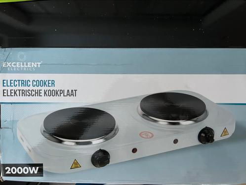 KOOKPLAAT DUBBEL WIT (EXCELLENT ELECTRICS), Witgoed en Apparatuur, Kookplaten, Zo goed als nieuw, Vrijstaand, Elektrisch, 3 kookzones of minder