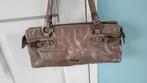Claudio Ferrici leren tas taupe bruine schoudertas als nieuw, Ophalen of Verzenden, Zo goed als nieuw, Bruin, Schoudertasje