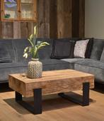 Salontafel, Robuuste salontafel, Grenen tafel, Oud balken, Antiek en Kunst, Antiek | Meubels | Tafels, Ophalen of Verzenden