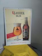 8351) bier  reclame bord  Klassiek 1628   30x42cm, Verzamelen, Biermerken, Overige merken, Reclamebord, Plaat of Schild, Ophalen of Verzenden